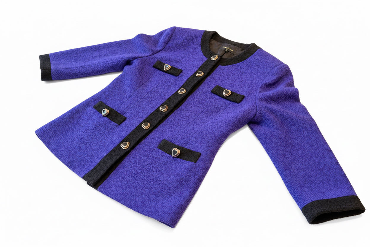 Vintage dłuższy żakiet boucle