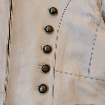 Kurtka skórzana beżowa vintage