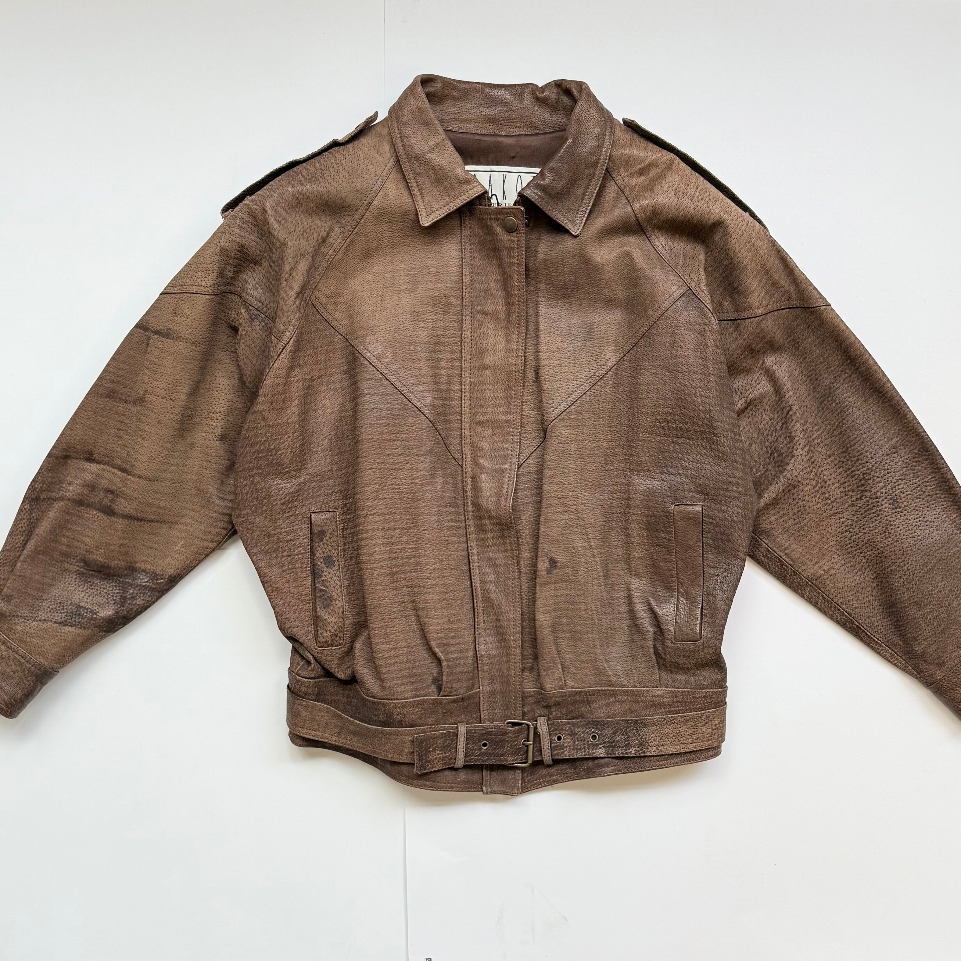 Skórzana brązowa bomberka vintage BB Dakota