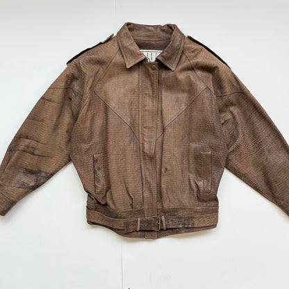 Skórzana brązowa bomberka vintage BB Dakota