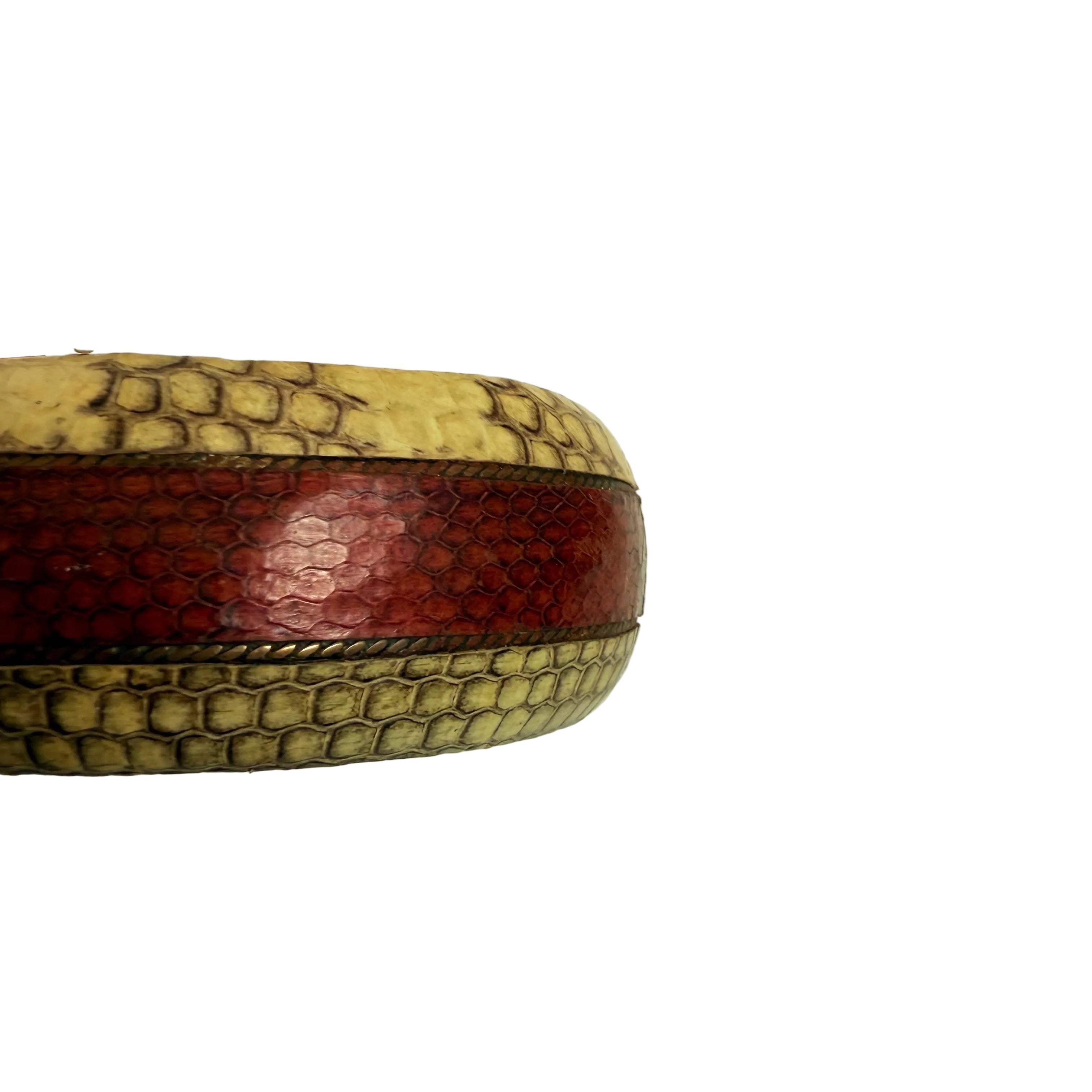 Vintage bransoleta powlekana skórą