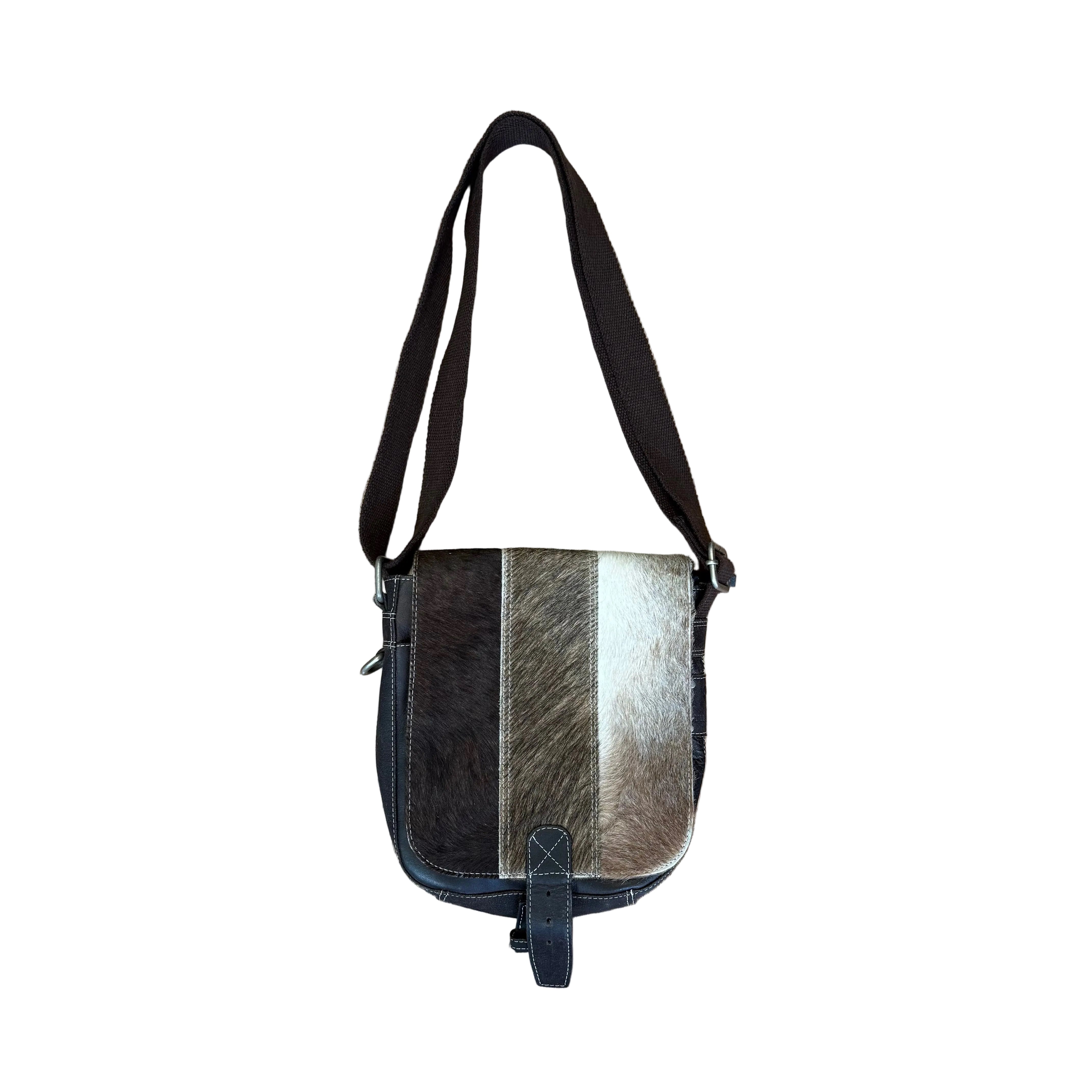 Torebka crossbody z naturalnym włosiem