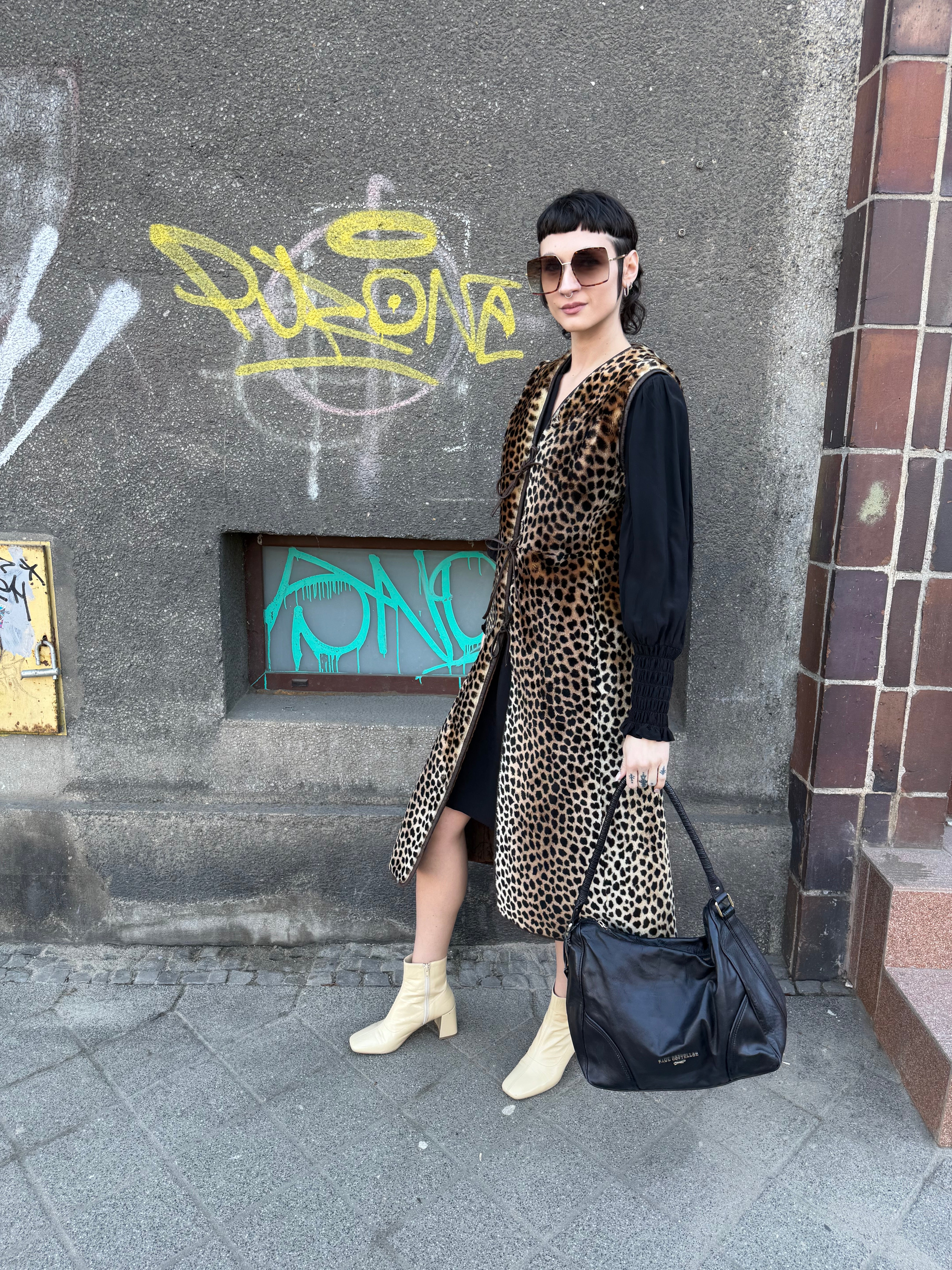 Vintage maxi kamizelka bambi