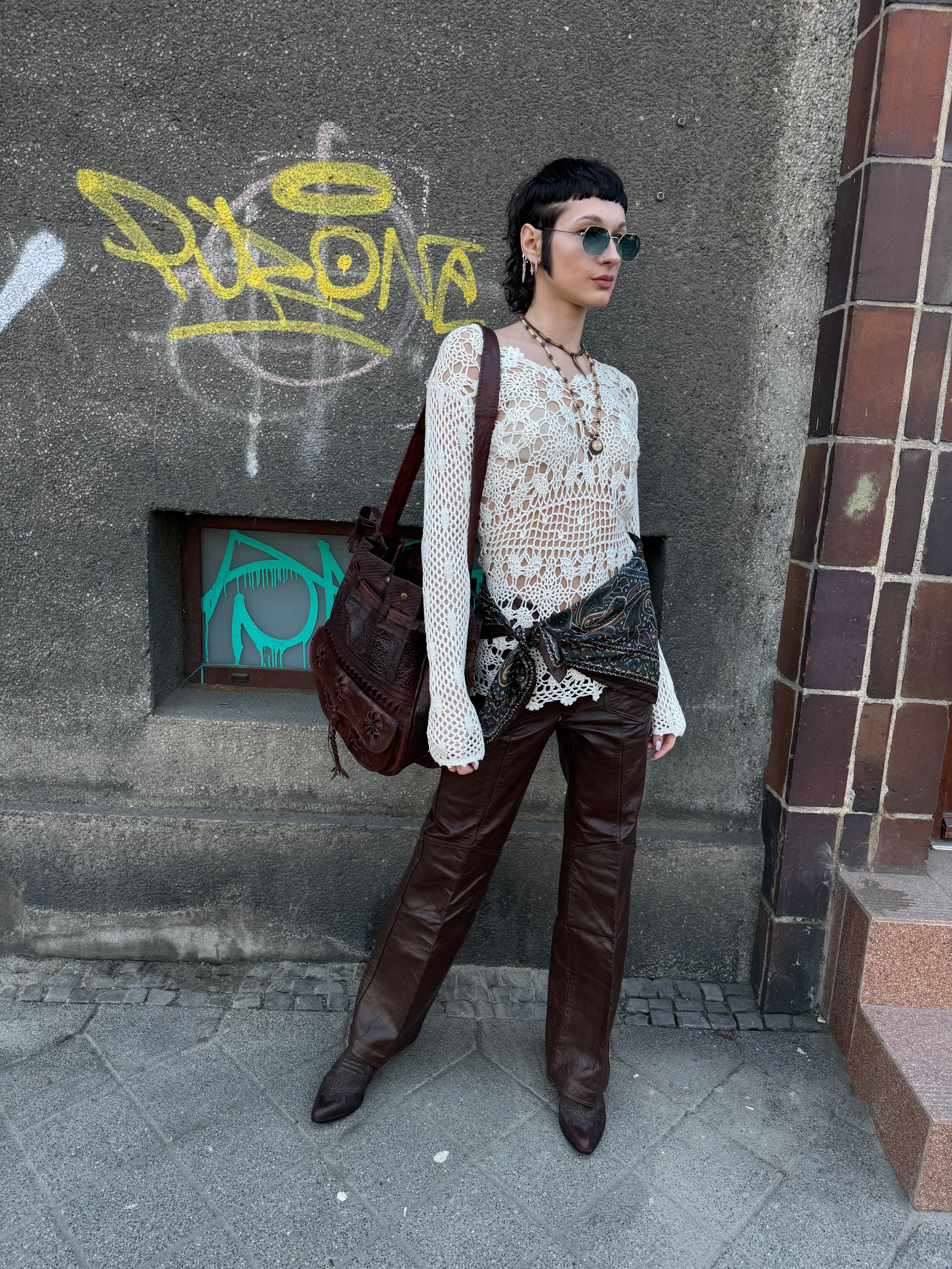 Ażurowa bluzka vintage