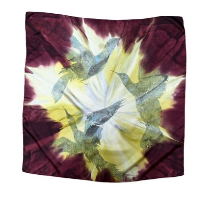 Duża jedwabna apaszka bordo