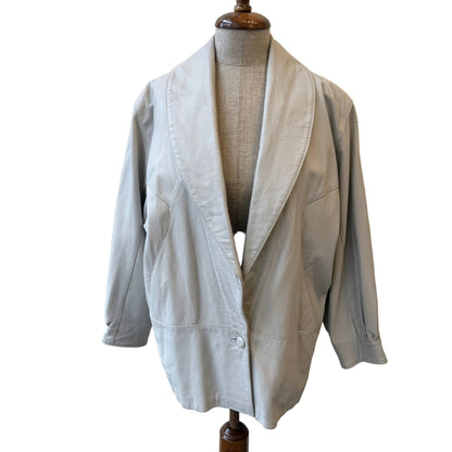 Kurtka skórzana nietoperz szara