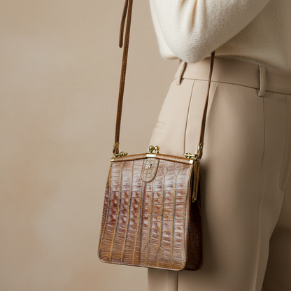 Torebka z lat 60 ze skóry naturalnej