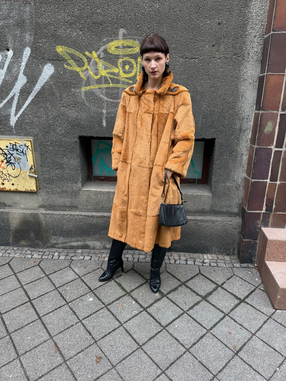 Futro vintage z królika