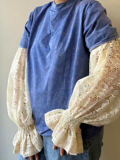 Rękawki kremowe upcycling