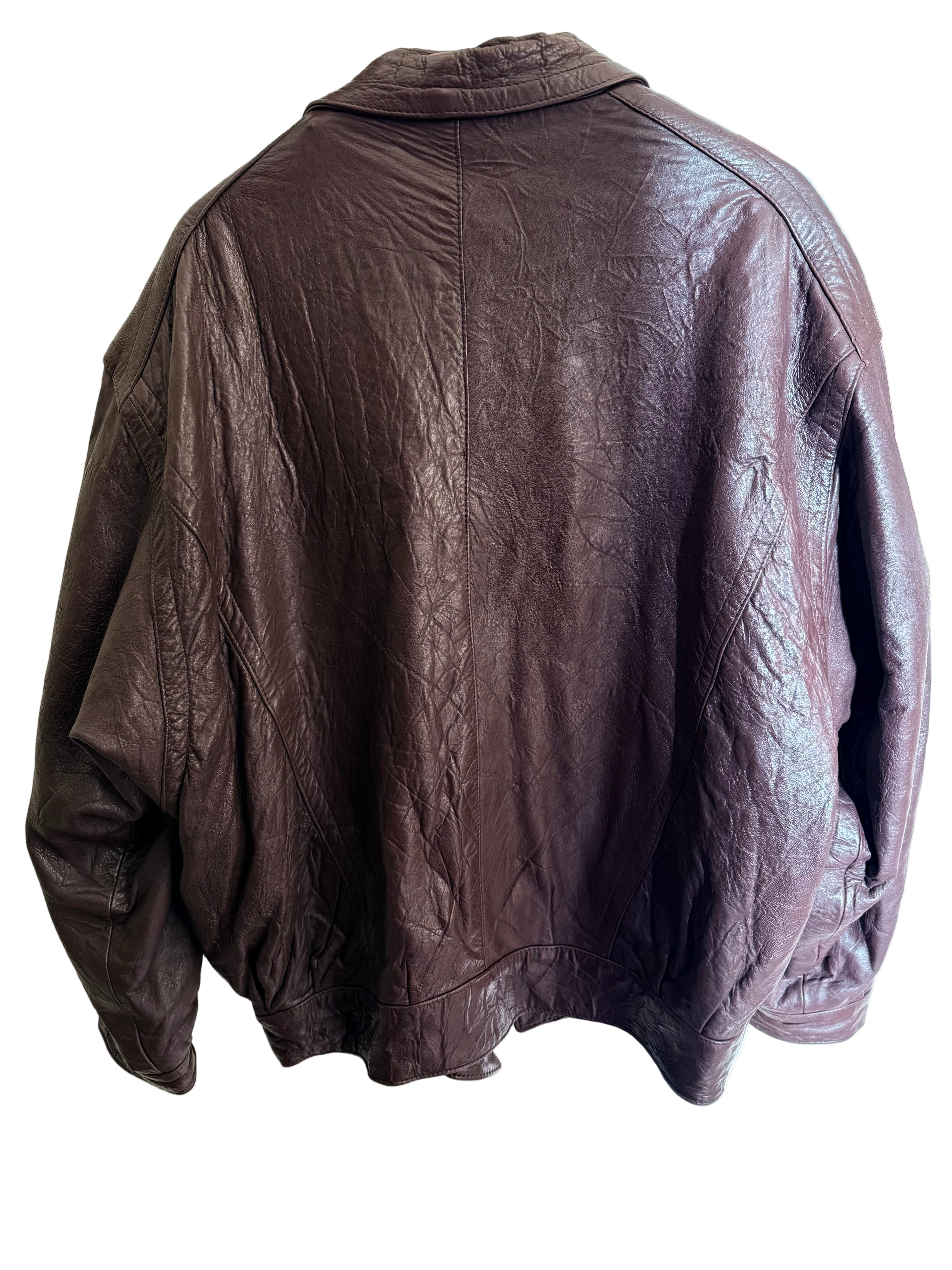 Ocieplana kurtka skórzana w kolorze czekoladowym