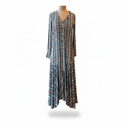 Sukienka maxi w kratkę