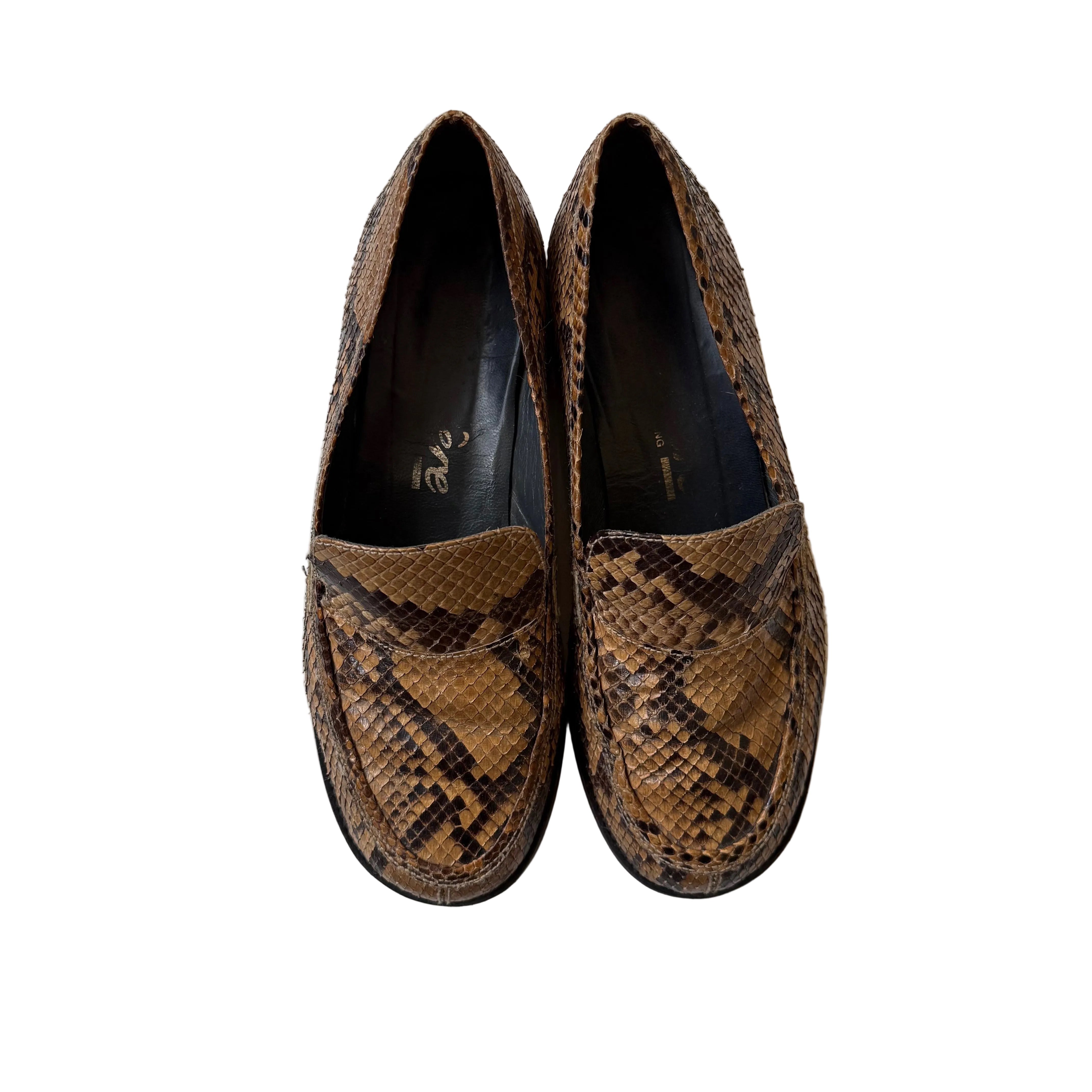 Vintage mokasyny ze skóry naturalnej 37