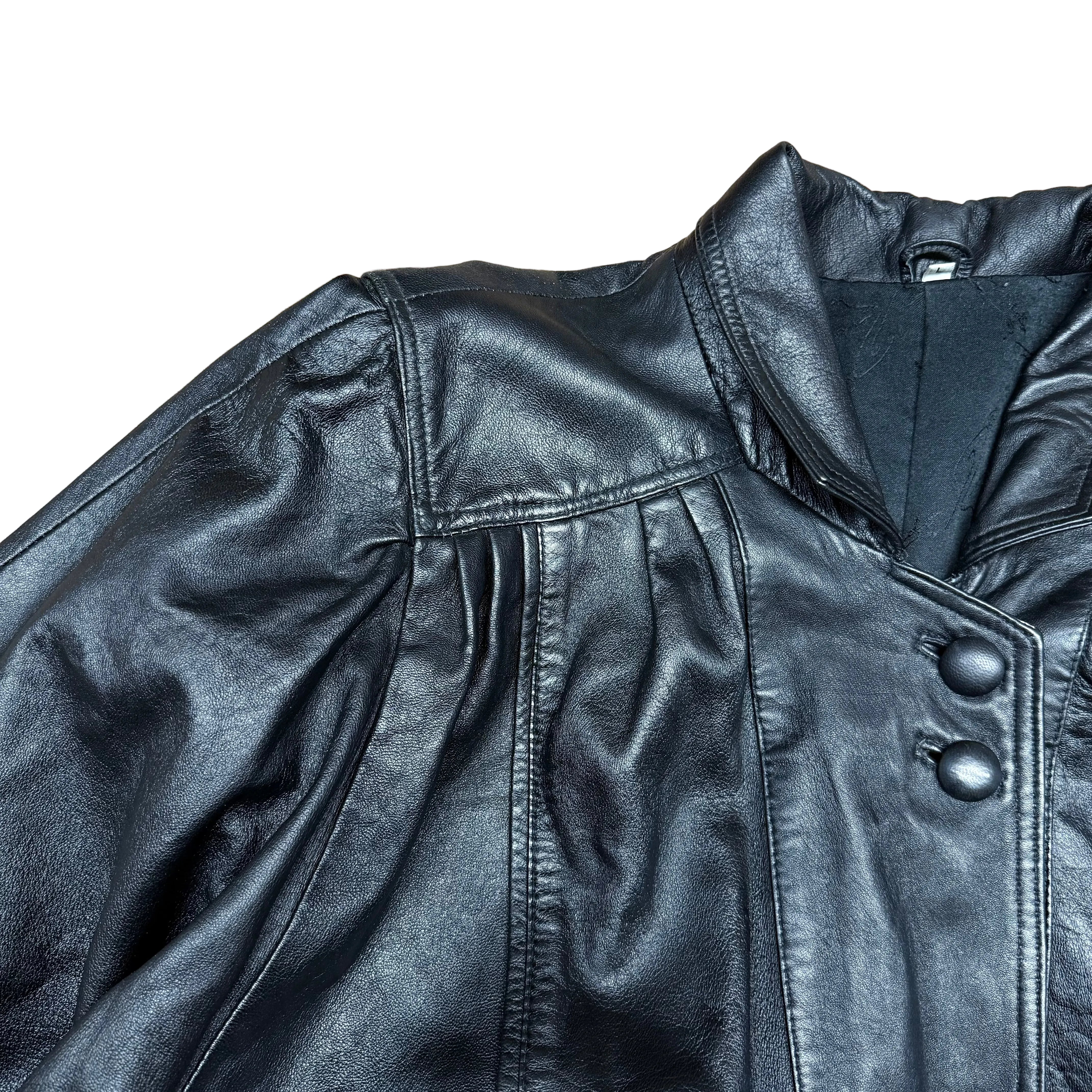 Czarna kurtka skórzana vintage