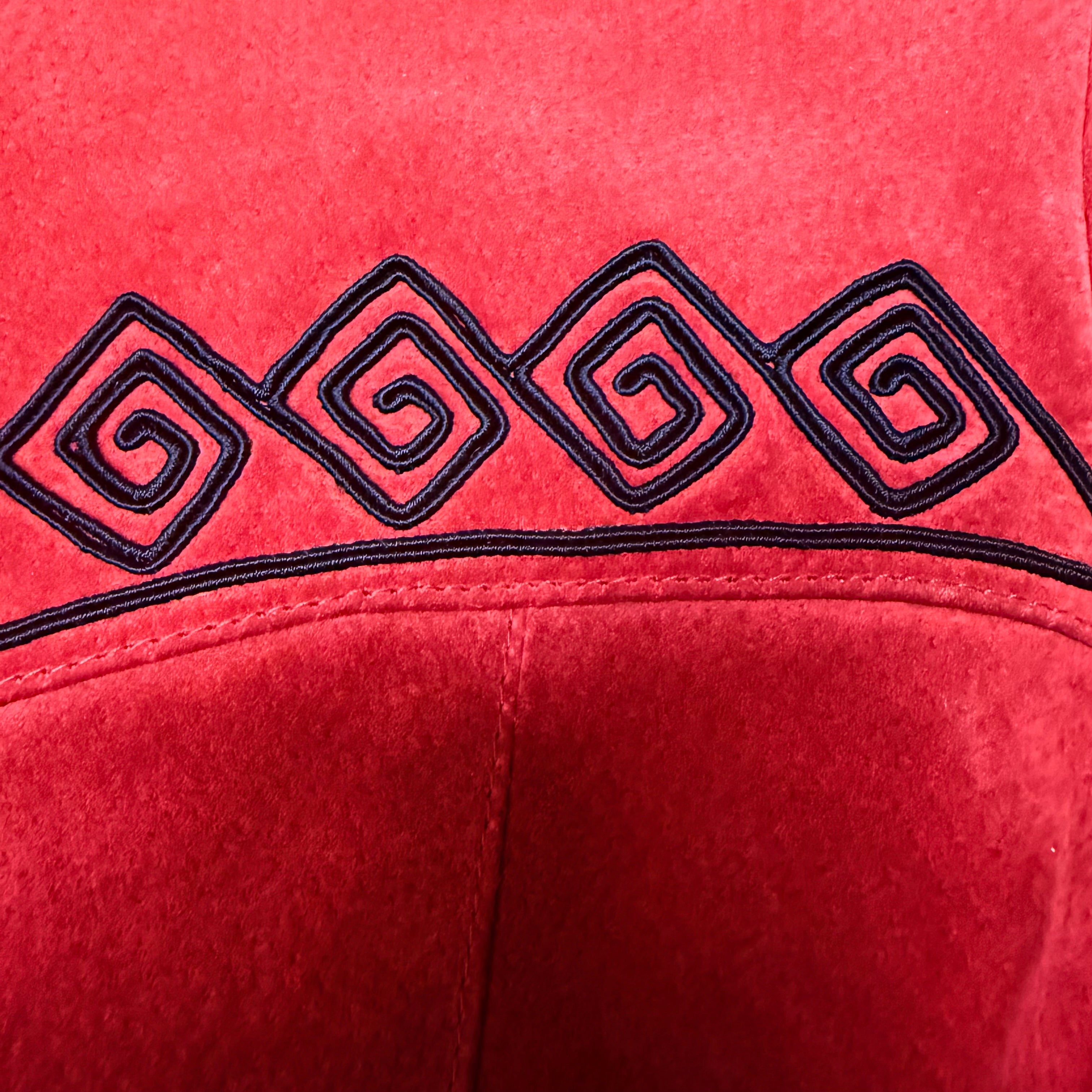 Zamszowa czerwona kurtka vintage