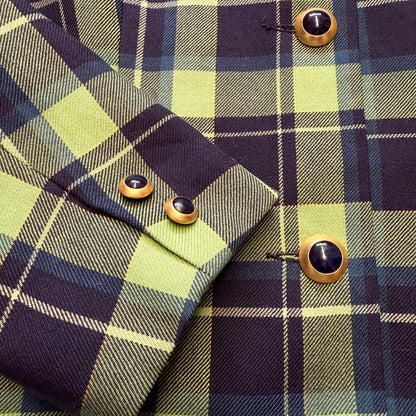 Vintage żakiet w szaloną kratkę