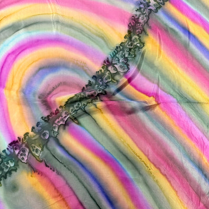 Jedwabna duża apaszka tęcza