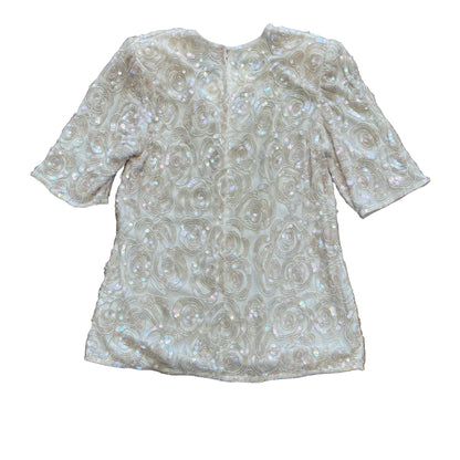 Vinatge bluzka z różowymi cekinami