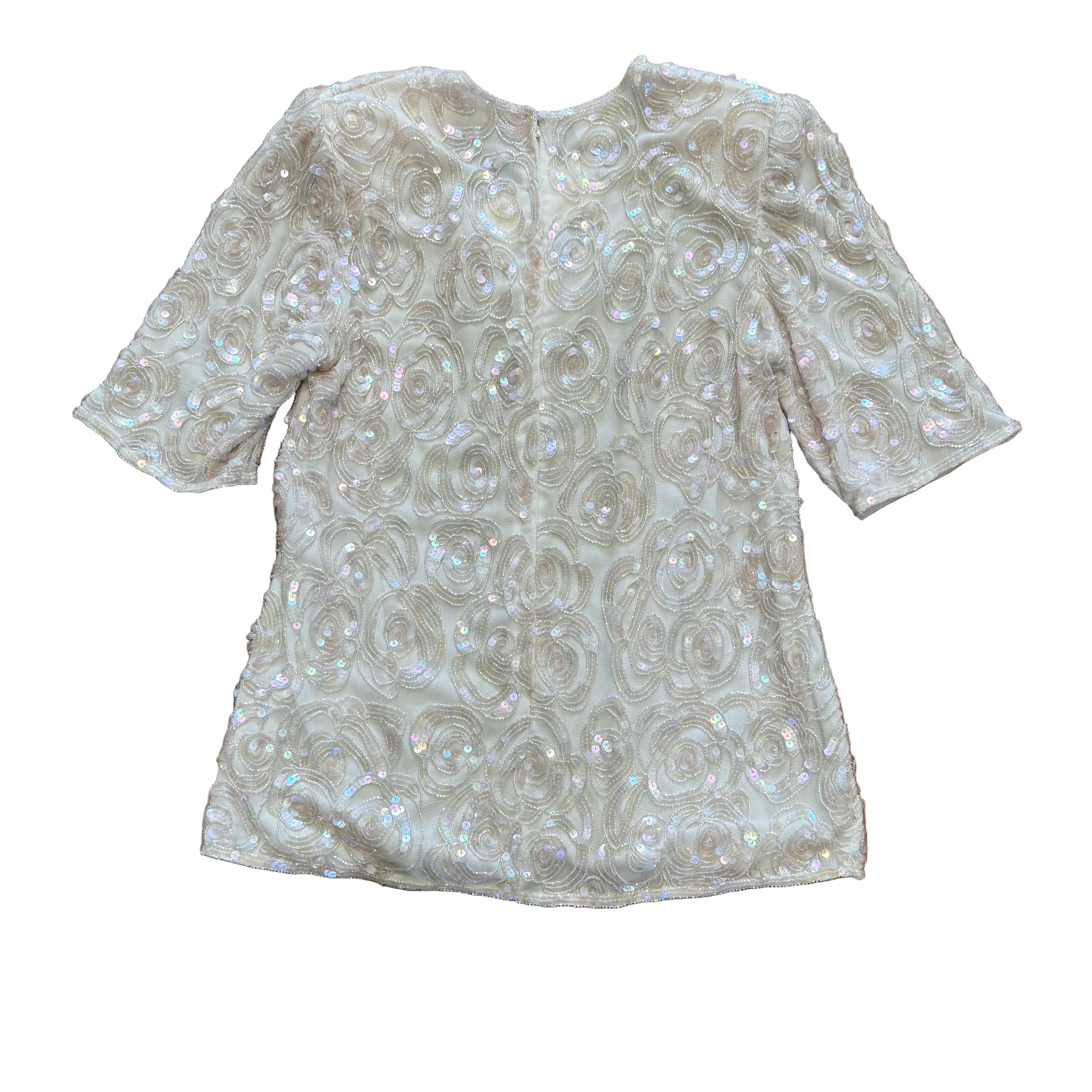 Vinatge bluzka z różowymi cekinami