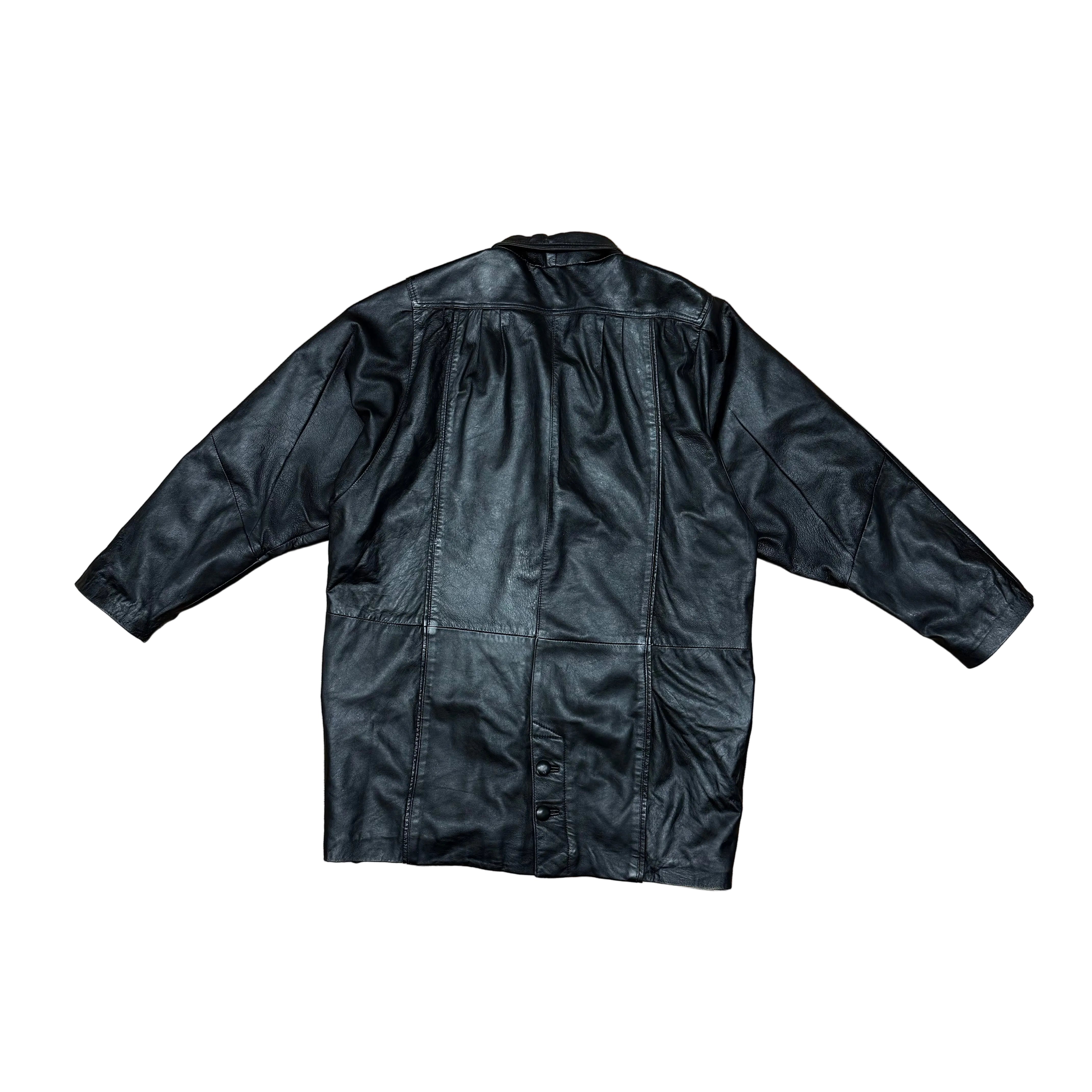 Czarna kurtka skórzana vintage