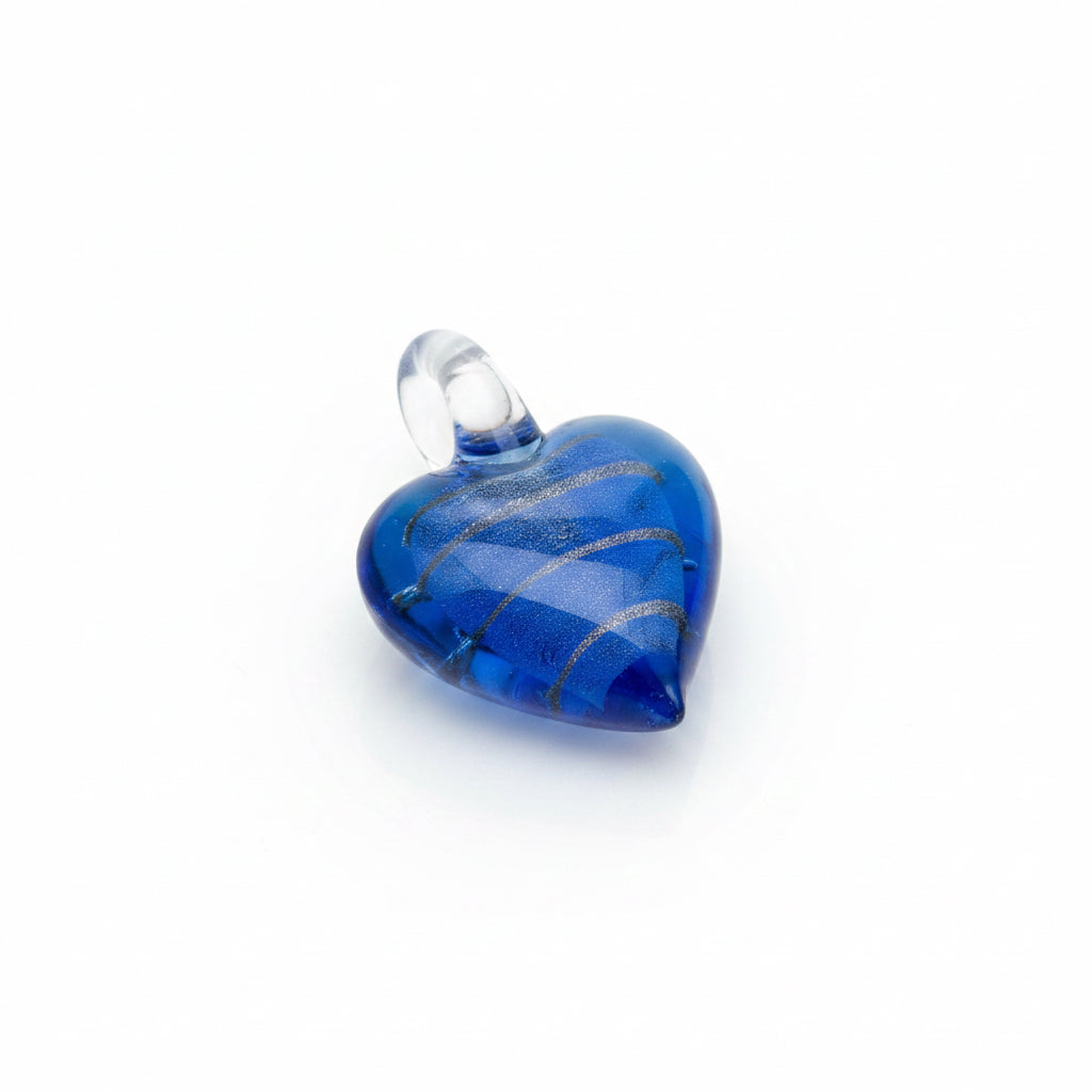 Serce wisiorek vintage ze szkła weneckiego