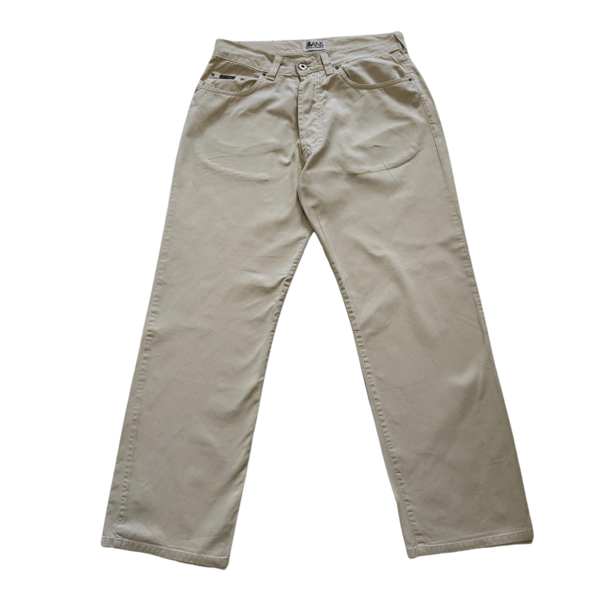 Beżowe spodnie Dolce & Gabbana J&ANS – klasyczne jeansy straight leg vintage