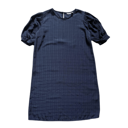 Navy blue mini dress with puff sleeves – elegant Fransa dress