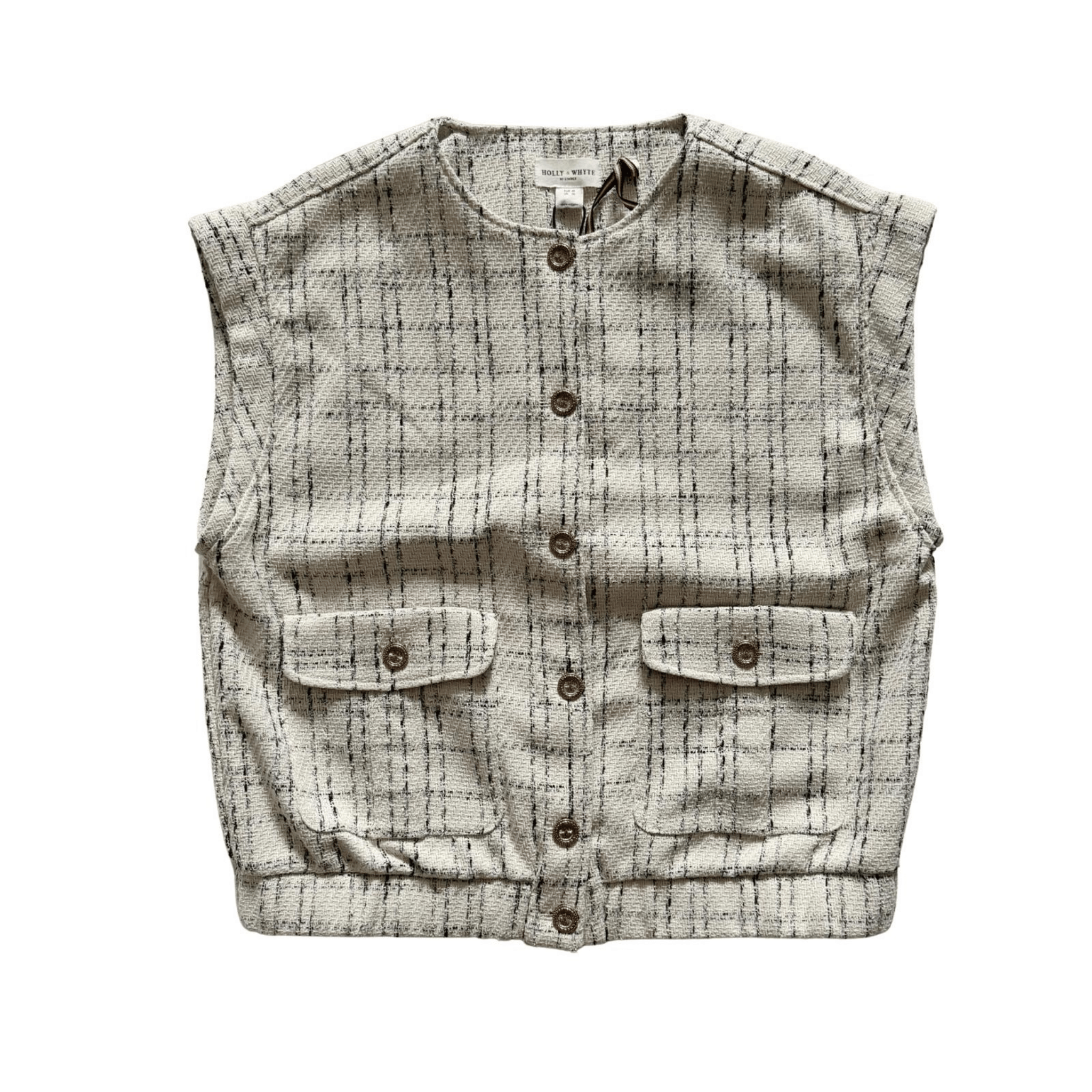 Women's checked vest with pockets - HOLLY &amp; WHYTE by Lindex
