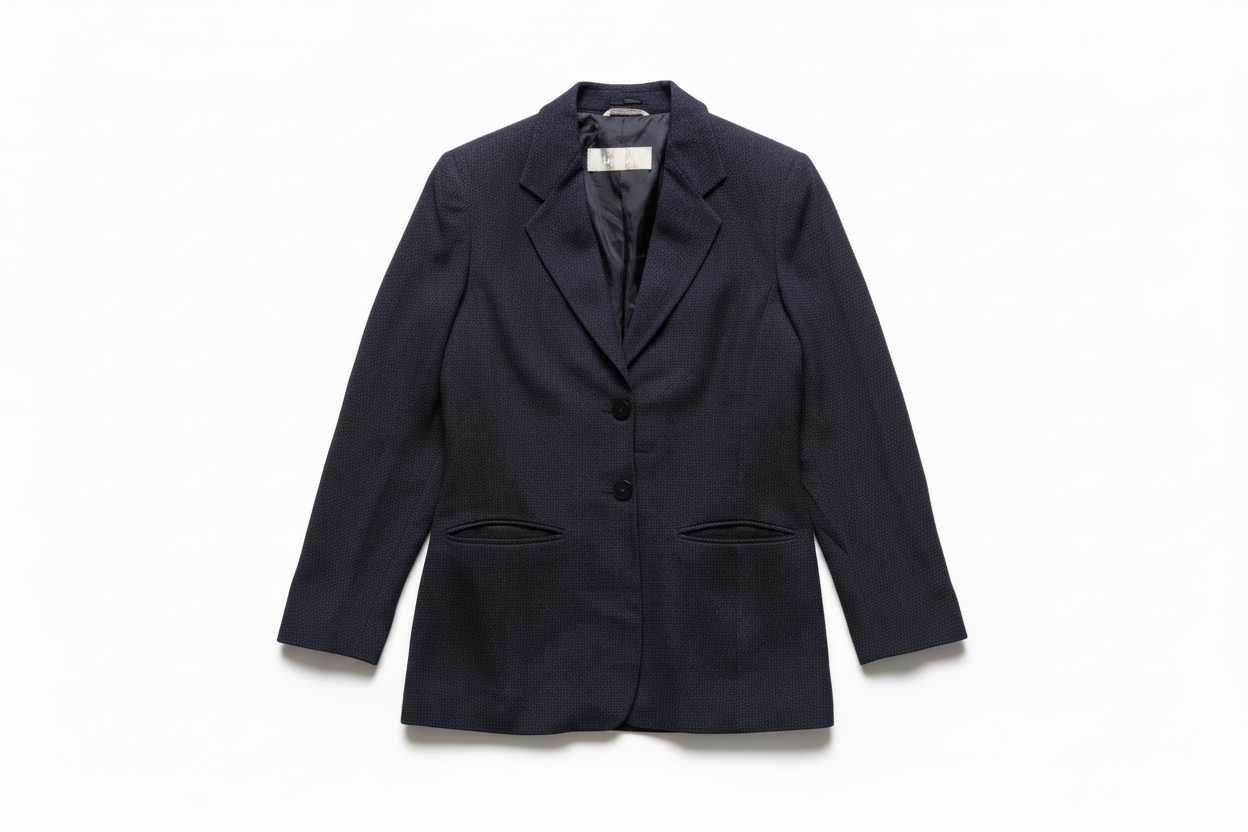 Granatowa marynarka Max Mara z delikatnym mikrowzorem