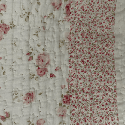 Romantyczna torba pikowana RESTYLER – vintage floral z recyklingu - RESTYLER